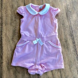 Janie and Jack Pink and White Romper